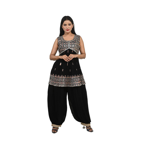 Twilight Charm Embroidered Kurti Set