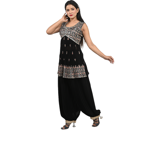 Twilight Charm Embroidered Kurti Set