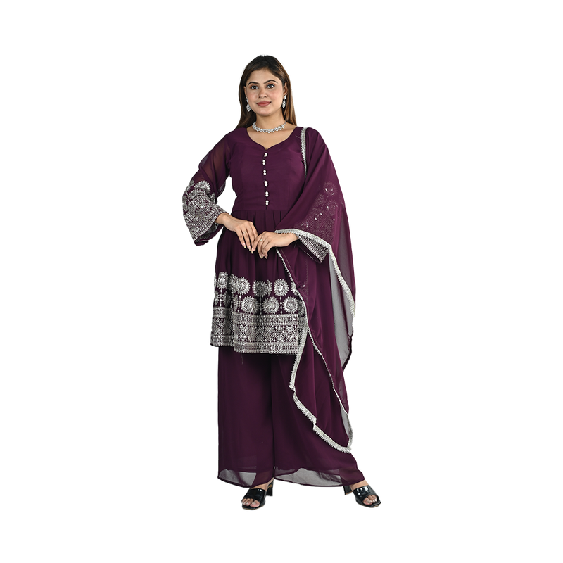 Royal Elegance Purple Salwar Suit