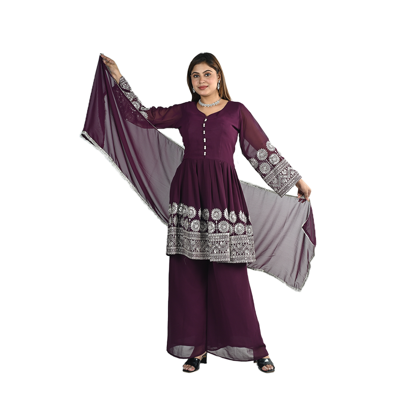 Royal Elegance Purple Salwar Suit