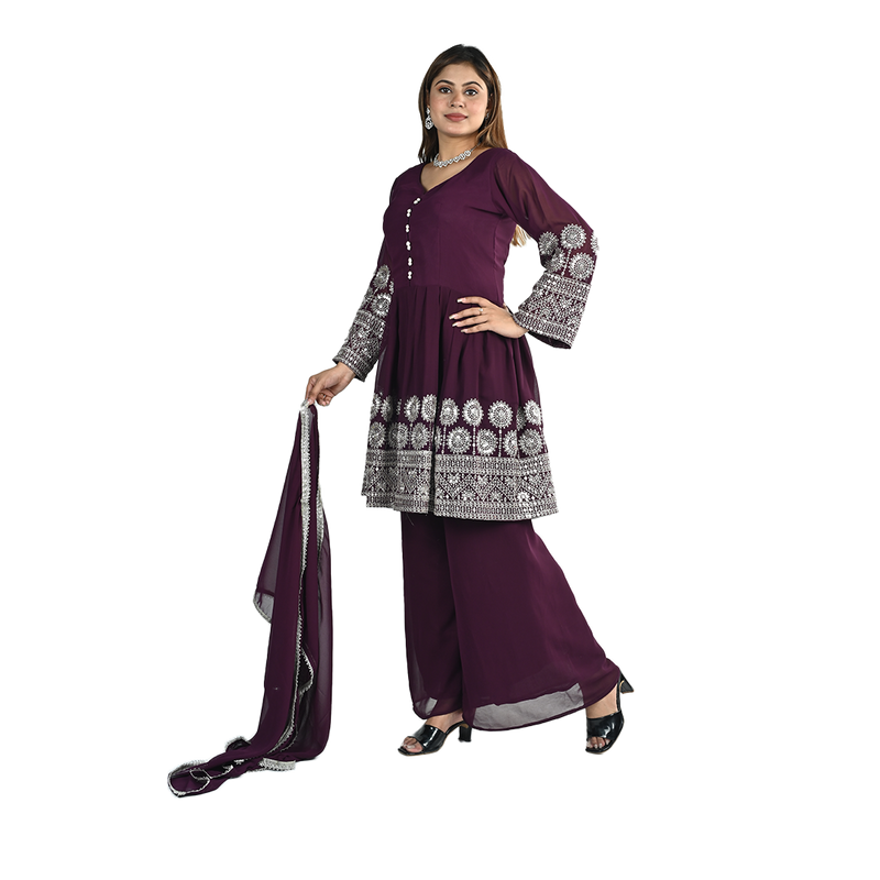 Royal Elegance Purple Salwar Suit