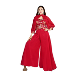 Red Georgette Suit