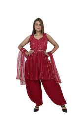 Crimson Elegance Salwar Suit