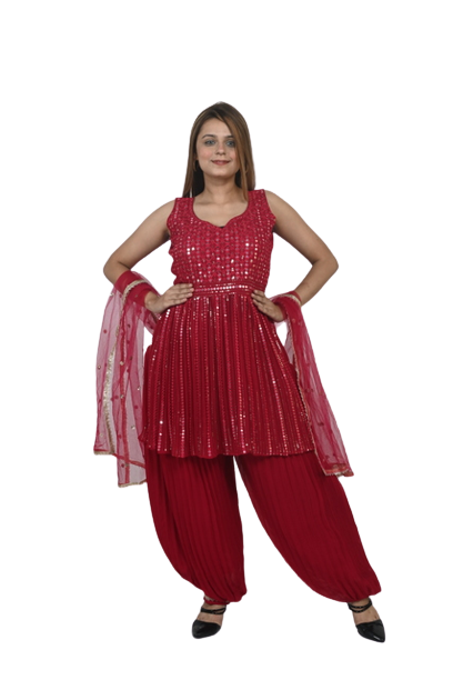 Crimson Elegance Salwar Suit